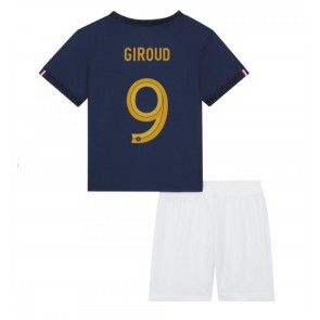 France Olivier Giroud #9 Replica Home Stadium Kit for Kids World Cup 2022 Short Sleeve (+ pants)